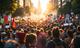 Manifestazione a Udine contro il divieto di proiezione