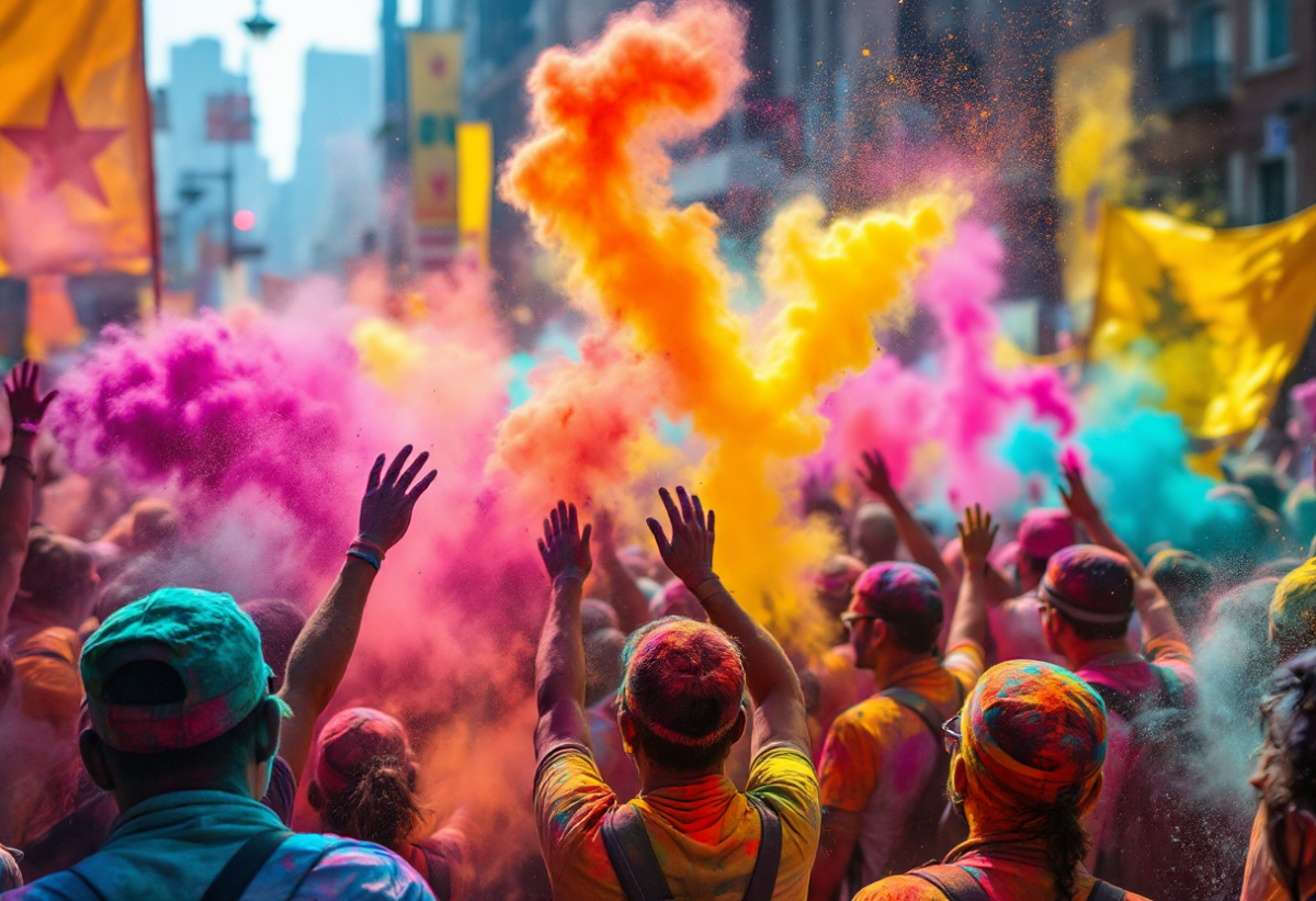 Proteste colorate contro il governo: Extinction Rebellion in azione a Roma