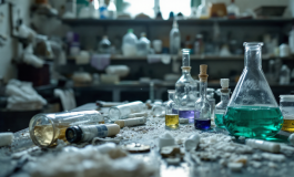 Immagine di una raffineria clandestina di cocaina in Calabria