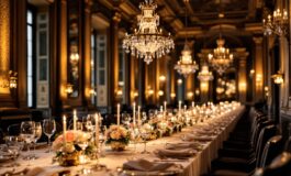 Re Carlo e Regina Camilla durante una cena di gala al Quirinale