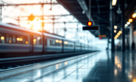 Treno in movimento dopo ripristino circolazione ferroviaria