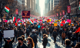 Rita De Crescenzo durante l'appello contro il riarmo