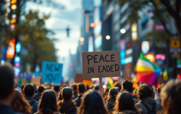 Rita De Crescenzo esprime un messaggio di pace