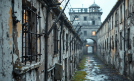 Immagine della rivolta nel carcere di Piacenza con tensione