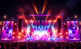 Rkomi durante la sua esibizione al Festival di Sanremo 2023