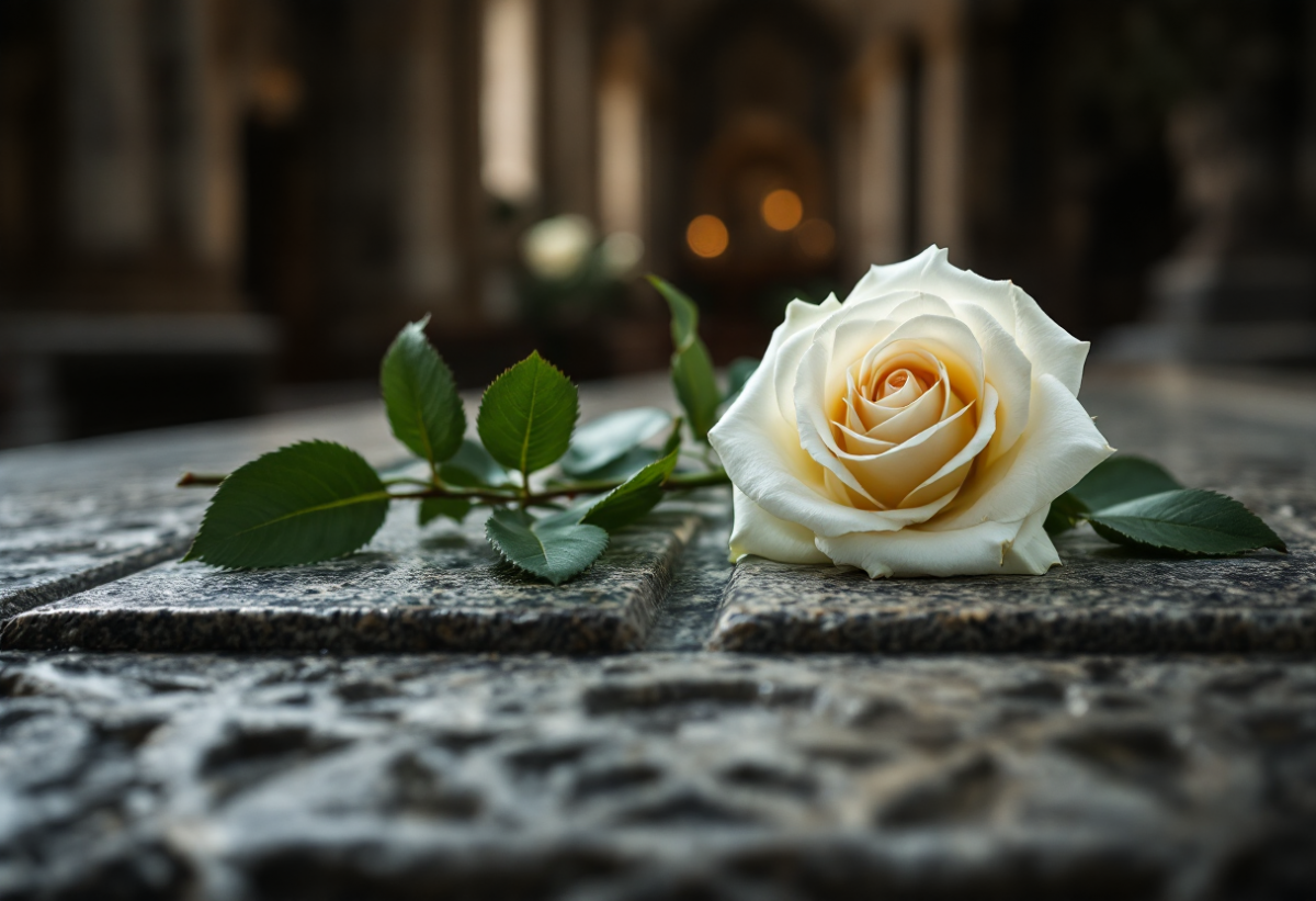 La rosa bianca: simbolo di devozione alla tomba di Papa Francesco