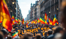 Manifestanti durante il corteo pro Palestina a Milano