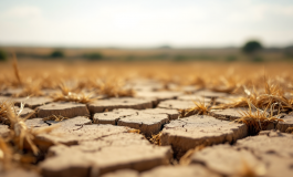 Immagine della siccità in Sicilia con campi aridi