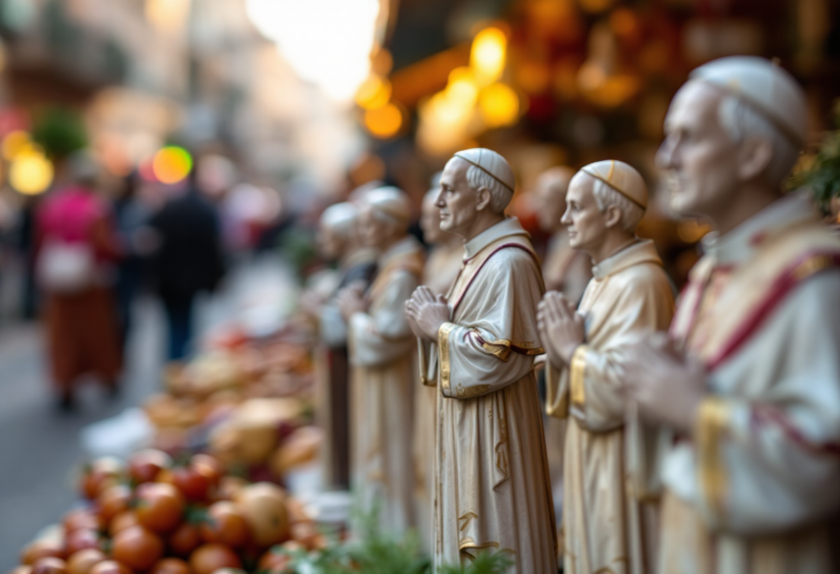 Le statue di papa Francesco a San Gregorio Armeno: un fenomeno in crescita