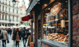 Manifestazione antifascista davanti a una panetteria ad Ascoli Piceno