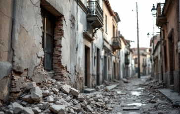 Immagine del terremoto in provincia di Potenza