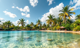 Giovane egiziano in un lago durante la Pasqua