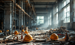Immagine di un cantiere con segnaletica di sicurezza