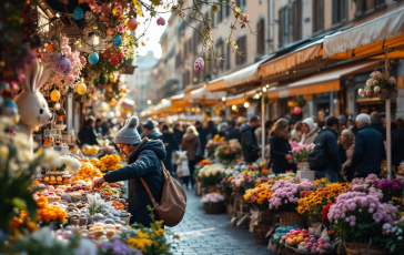 Turismo in Italia durante Pasqua 2024 con visitatori stranieri