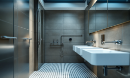 Uomo con mini-fotocamera che spia colleghe in ufficio