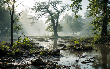 Vigili del fuoco soccorrono un automobilista bloccato