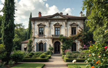Villa padronale immersa nella natura con simboli WWF