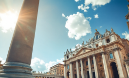 Papa Francesco accoglie i visitatori nella Basilica di San Pietro