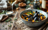 Tradizionale zuppa di cozze servita nel Giovedì Santo