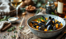 Tradizionale zuppa di cozze servita nel Giovedì Santo