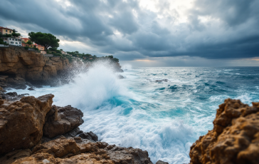 Mappa della Toscana con allerta gialla per temporali