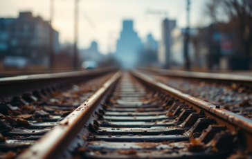 Pas­seggeri scendono da un treno Circumvesuviana in avaria