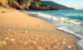 Vista panoramica della spiaggia Cala Violina in Maremma