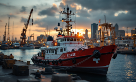 Immagine del caso Mare Jonio con imputati in aula