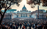 Papa Leone XIV durante la cerimonia di insediamento a San Pietro