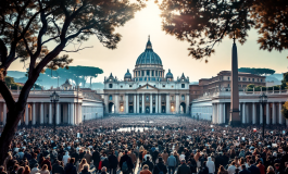 Papa Leone XIV durante la cerimonia di insediamento a San Pietro