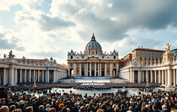 Papa Leone XIV durante la cerimonia di insediamento