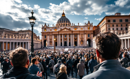 Papa Leone XIV durante la cerimonia di insediamento storico