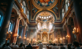 Papa Leone XIV durante la cerimonia di insediamento storico
