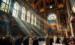 Immagine del conclave in attesa della fumata bianca