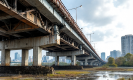 Immagine del crollo del ponte Morandi con dettagli sul disastro