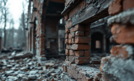 Crollo al cantiere dell'ex ospedale di Agrigento durante maltempo