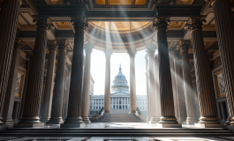 Senatori in discussione sulla riforma della giustizia