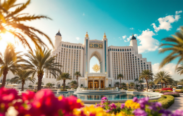 Vista panoramica di Dubai con grattacieli e lusso