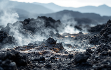 Mappa dei Campi Flegrei con segnalazioni sismiche