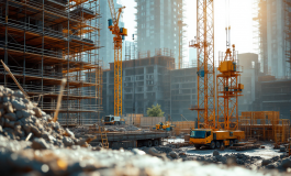 Immagine di un cantiere edile a Brescia dopo un'esplosione