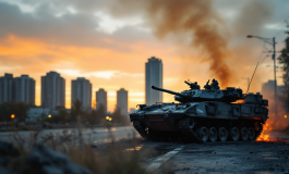 Immagine dell'assalto a un portavalori nel Barese