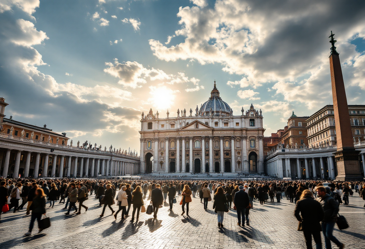Fumata bianca: l'attesa dei fedeli in piazza San Pietro