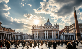 Fedeli in attesa della fumata bianca a San Pietro