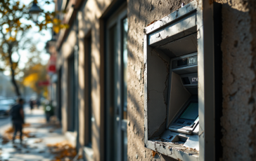 Immagine del tentato furto all'ufficio postale di Andria