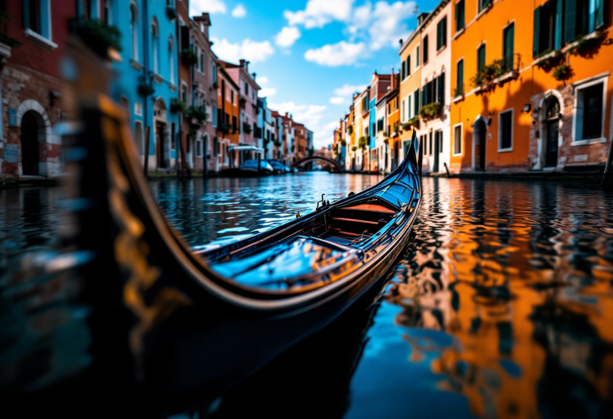 Turisti imprudenti causano il ribaltamento di una gondola a Venezia