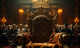 Gianmarco Steri sul trono, espressione intensa