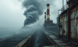 Fiamme e fumo all'interporto di Nola durante l'incendio