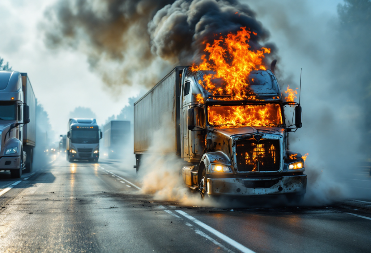 Incendio di un camion carico di birra lungo l'A23 provoca disagi al traffico