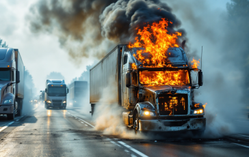 Camion in fiamme carico di birra lungo l'A23