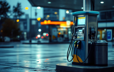 SUV in fiamme esplode in una stazione di benzina a Roma